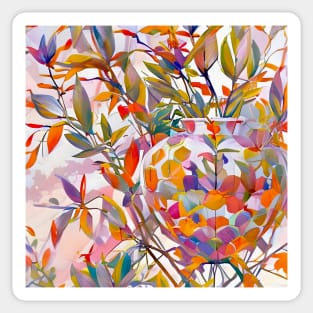 Colorful Foliage in a Vase Sticker